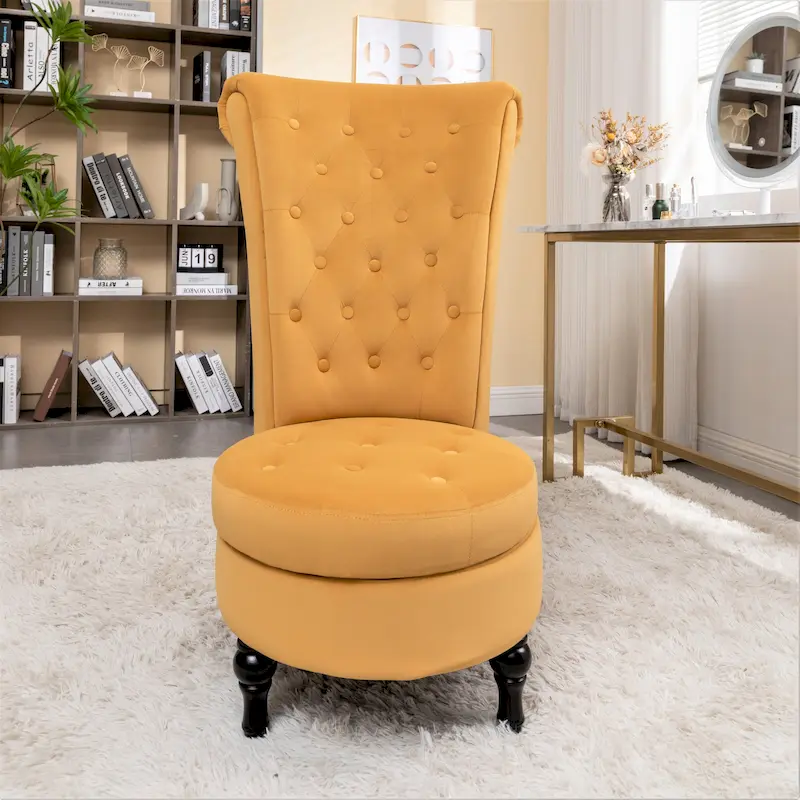 Gosser 20 Wide Velvet High Back Vanity Chair