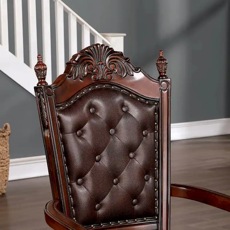 Solid Cherry Wood Armchairs (Set of 2)