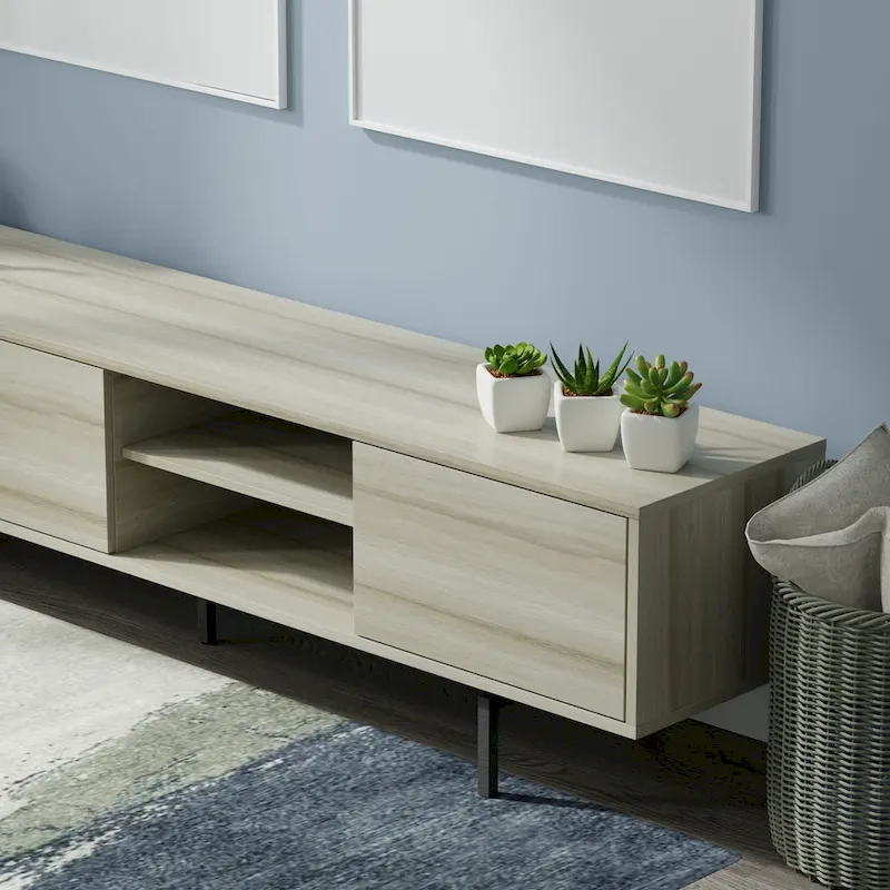 Glenwillow Home Atlas 78  x 20  Lowboy Mid-Century Modern TV Stand Console