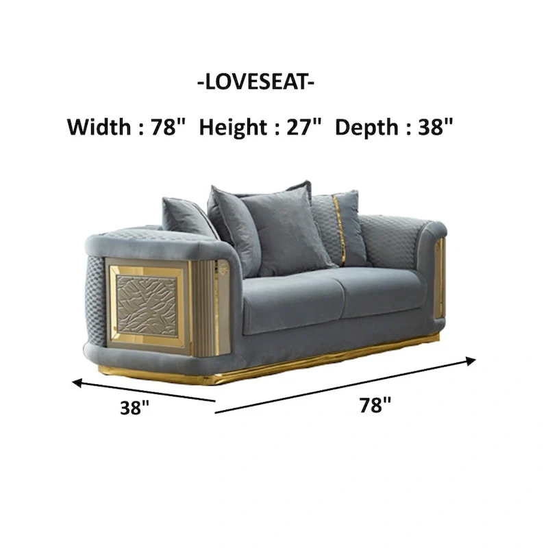 Luresta 2 Pieces Living Room Sets 1 Sofa 1 Love seat