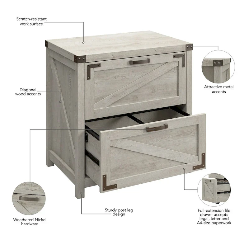 2 Drawer Lateral File Cabinet