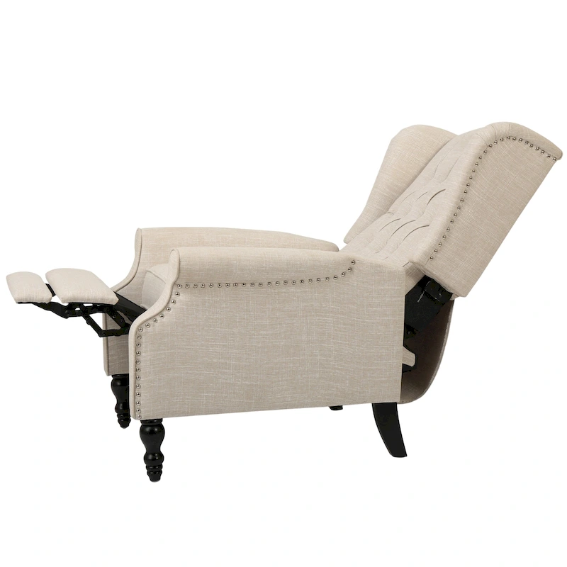 Walter Tufted Fabric Wingback Recliner Club Chair by Christopher Knight Home