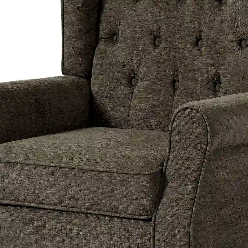 Button-Tufted Accent Club Chair Wingback Armchair Set of 2