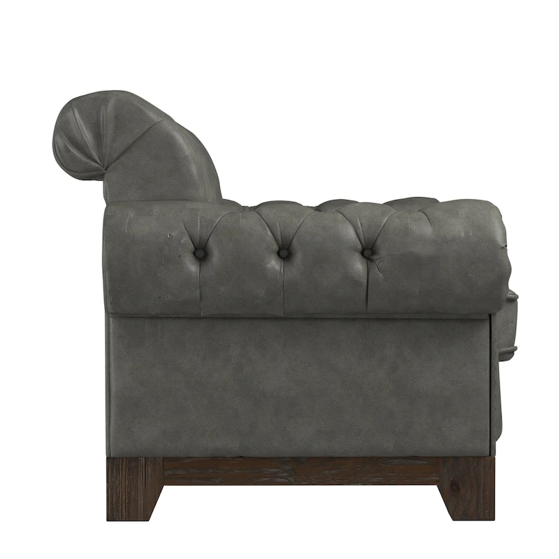 Greenwich Tufted Rolled Arm Nailhead Chesterfield Loveseat by iNSPIRE Q Artisan