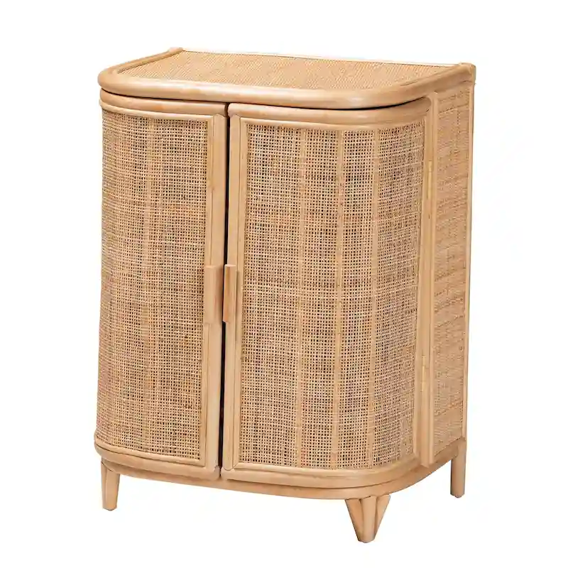 Yanka Bohemian Natural Rattan Storage Cabinet