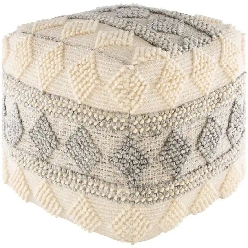 Lavena Farmhouse 18-inch Cube Pouf