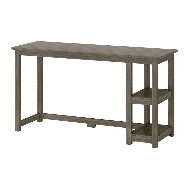 Computer Desk with Bookshelves - Wood Finish