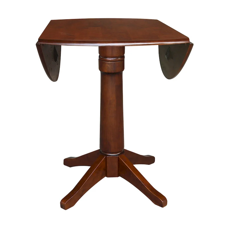 42 Round Dual Drop Leaf Table - Espresso