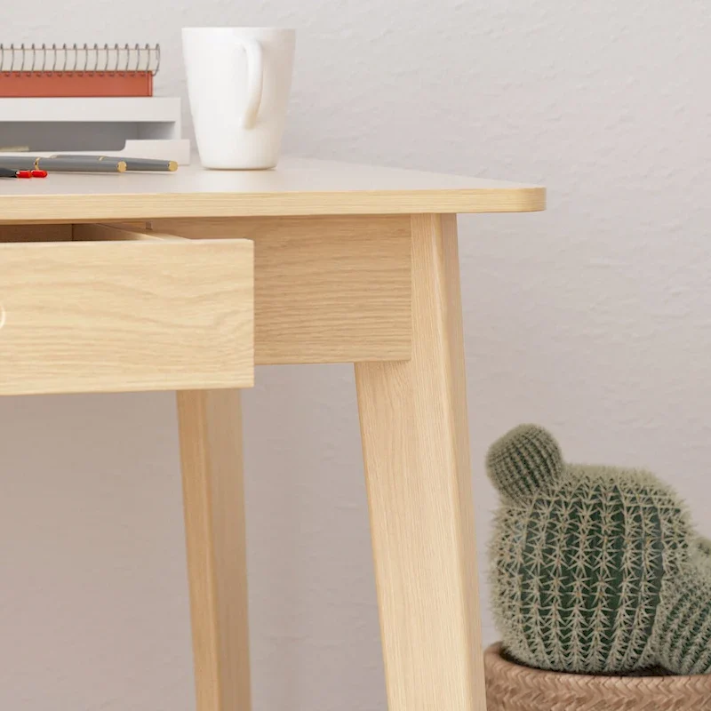 Wood Desk - 39.4W, Multi-Functional, Rounded Corners, Optional Drawers, Easy Assembly