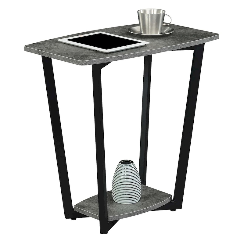 Convenience Concepts Graystone End Table with Shelf