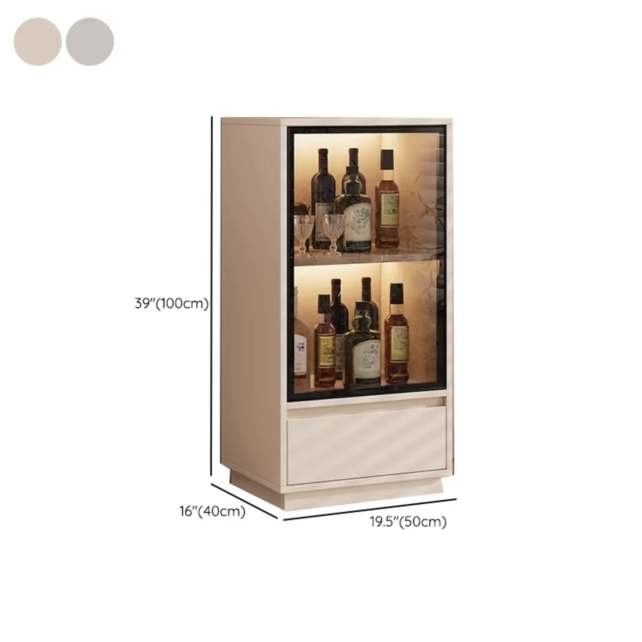 Standard Manufactured Wood Display Stand with Drawer