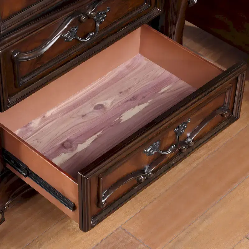 Furniture of America Eugene Traditional 6-Piece Solid Wood Panel Bedroom Set