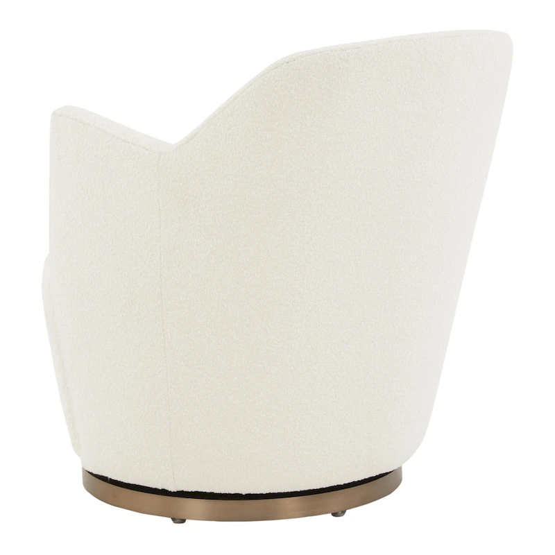 SAFAVIEH Couture Nver Swivel Accent Chair - 26 In. W x 32 In. D x 31 In. H - 26Wx32Dx31H