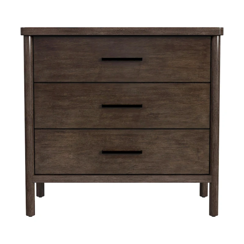 Lennon 3 Drawer Rounded Leg Wood Dresser