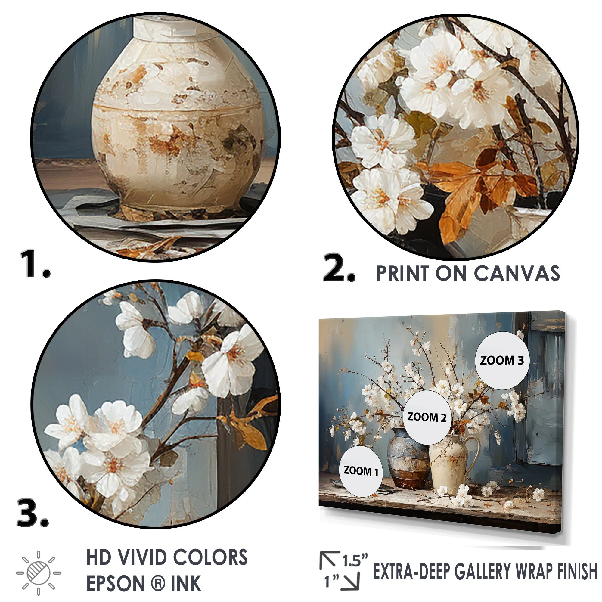 Designart Pottery And Flowers Still Life I Tree Canvas Wall Art