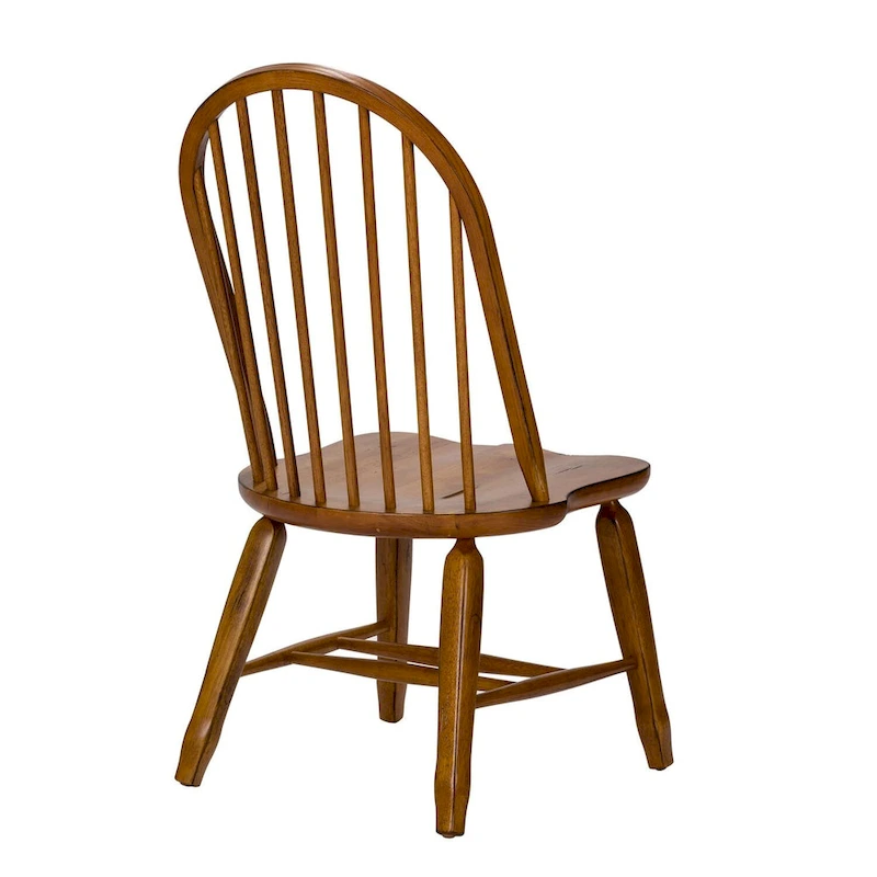 Treasures Rustic Oak Bow Back Dining Chair (Set of 2)
