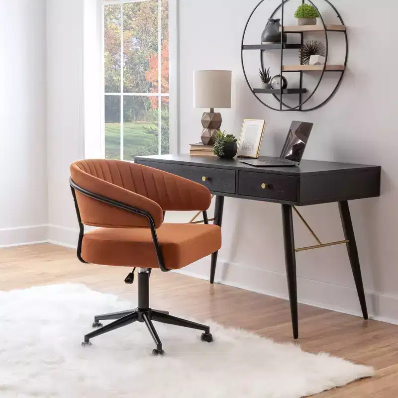 Linon Prestwick Office Chair Caramel