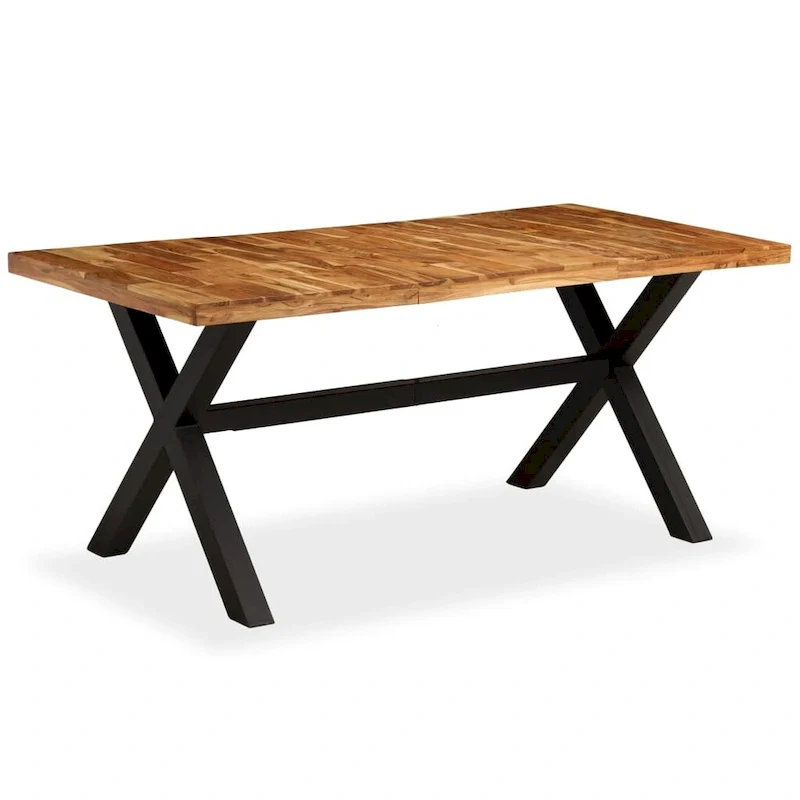 vidaXL Dining Table Solid Acacia and Mango Wood 70.9x35.4x29.9