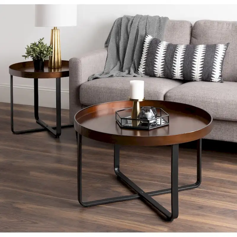 Kate and Laurel Zabel Round Modern Coffee Table - 28  Diameter