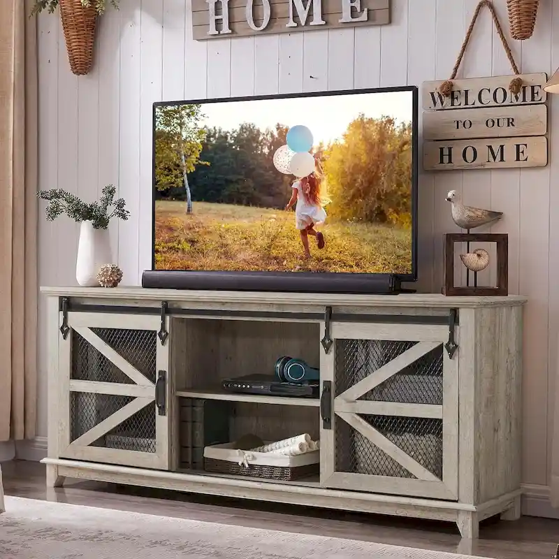 Industrial & Farmhouse TV Stand, Entertainment Center, TV Console