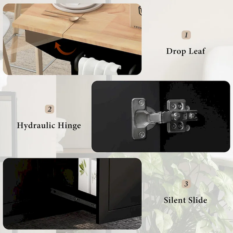 Kitchen Island with Drop Leaf