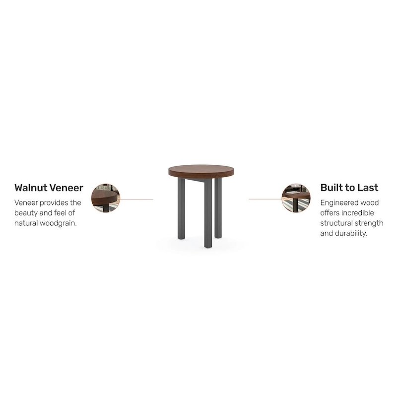 Homestyles Merge Brown Wood End Table - 18' x 18' x 20'