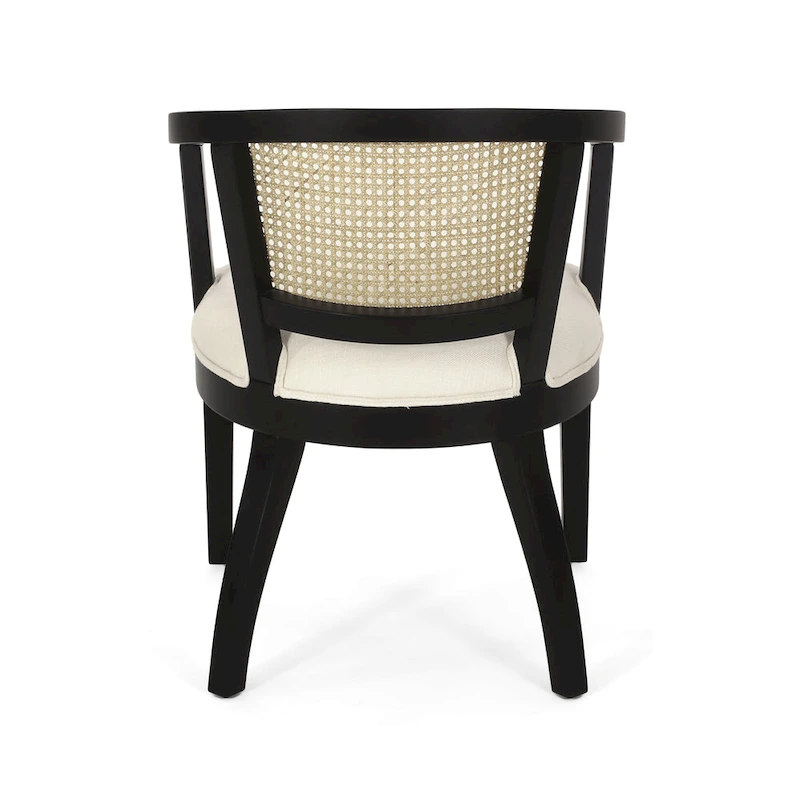 Currant Cane Upholstered Rubberwood Dining Chairs by Christopher Knight Home- Set of 2
