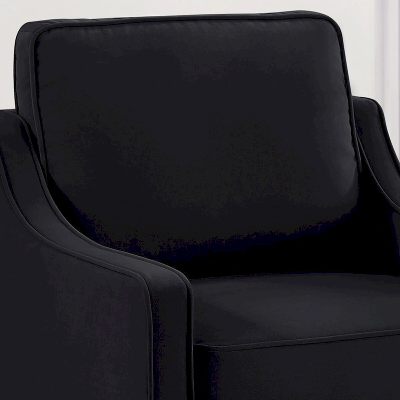 Modern Velvet Upholstered Accent Chair Single Sofa Armchair