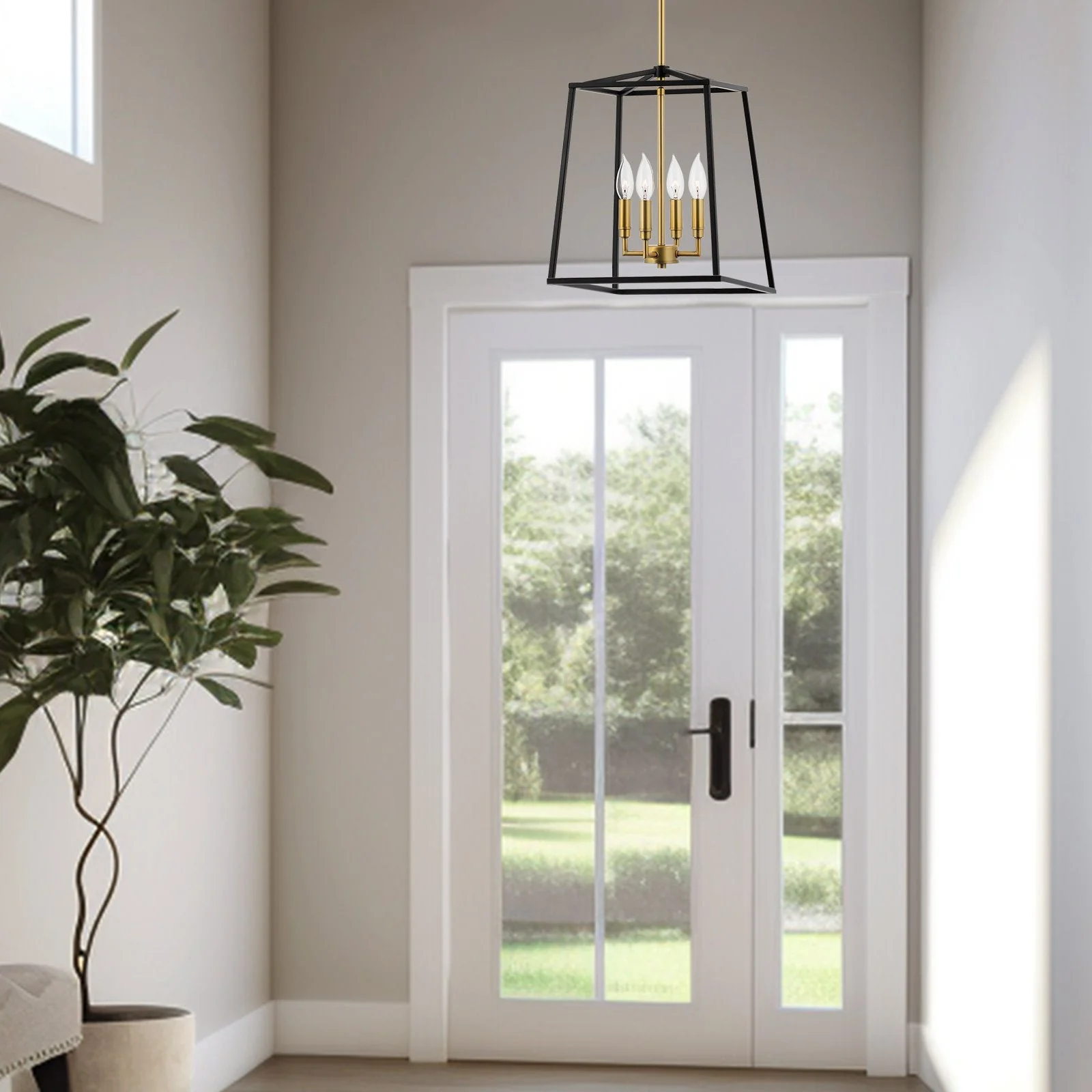Bellevue 16 4-Light Modern Farmhouse Lantern Pendant Light