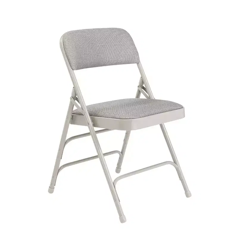 Set of 4 Deluxe Fabric Padded Triple Brace Folding Chairs - Hampden Furnishings