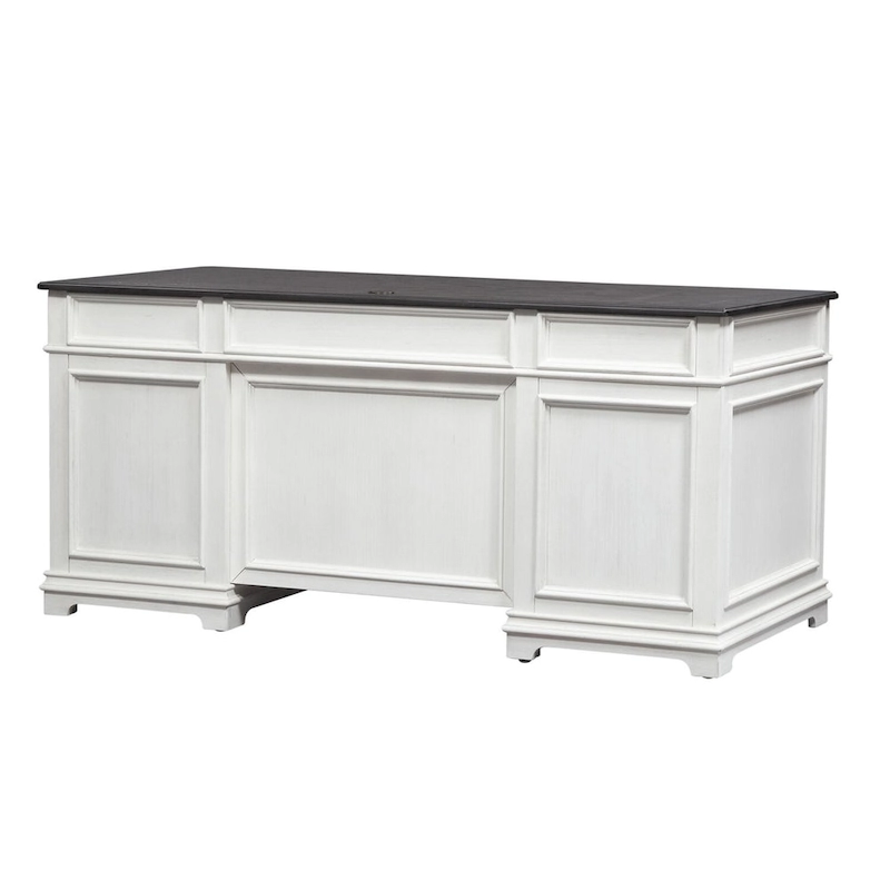Allyson Park Wirebrushed White Charcoal Desk