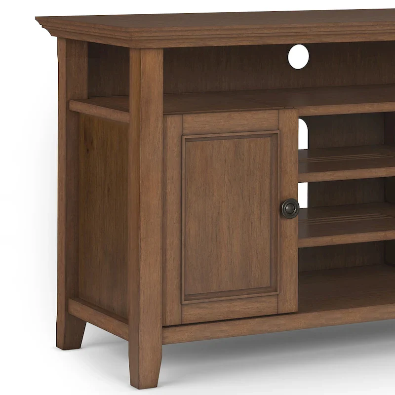 54-Inch Wide Solid Wood Transitional-Style Tv Stand — 54