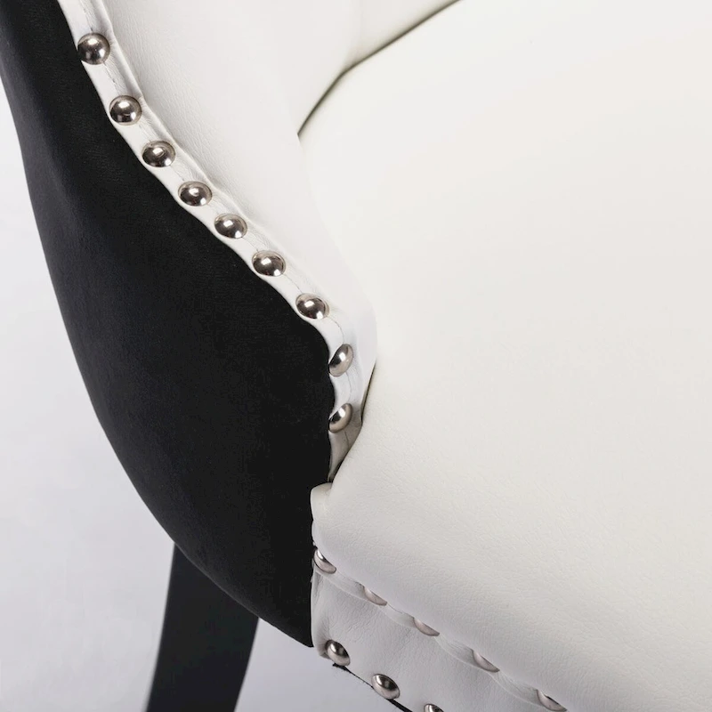 High-end Tufted Upholstered Nailhead Trim Dining Chair, Set of 2