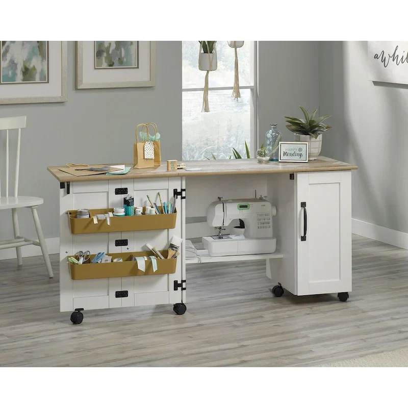 Sauder Select Collection Easy Rolling Sewing and Craft Table/Cart