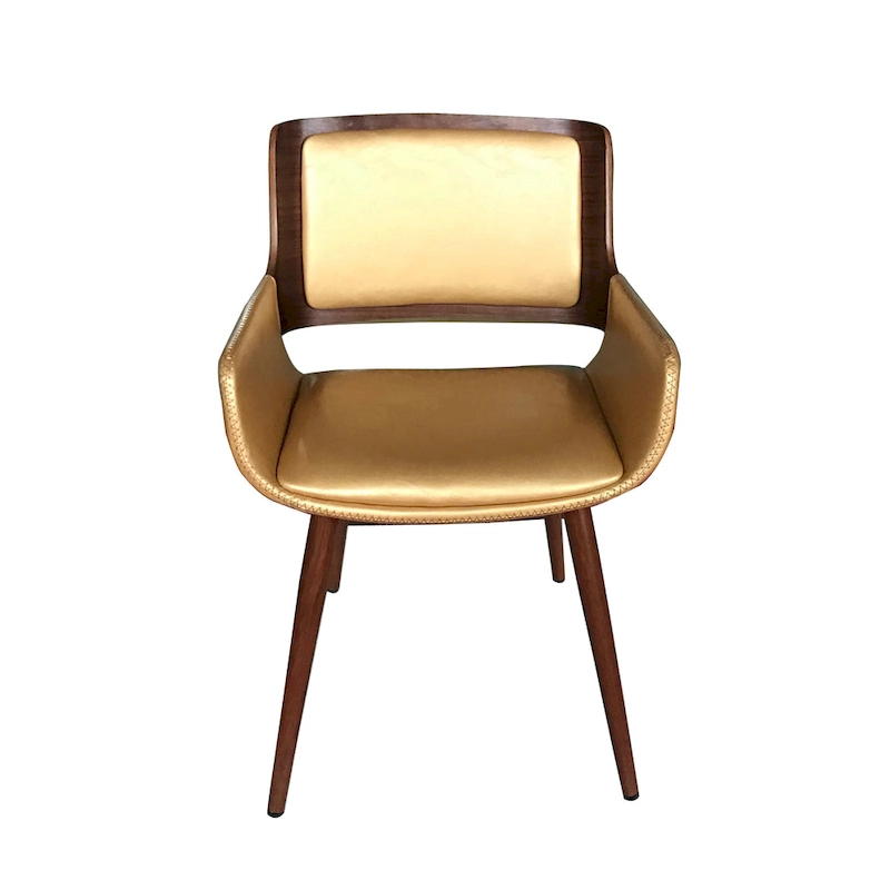 Carson Carrington Kjerringvag Faux Leather Mid-Century Dining Chair with Metal Legs