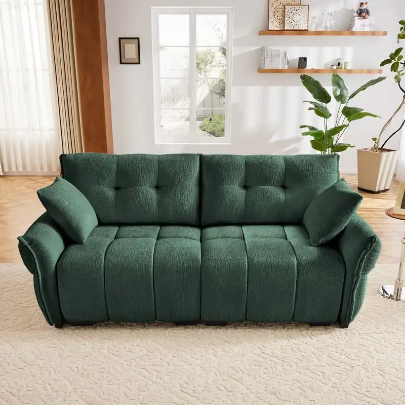 78.7 Chenille Two Seater Upholstered Sofa