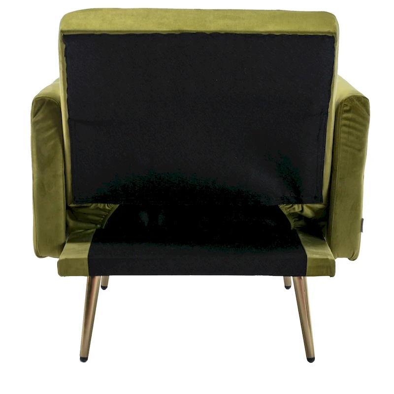 Olive Green 32.28 Tufted Accent Chair with Ottoman