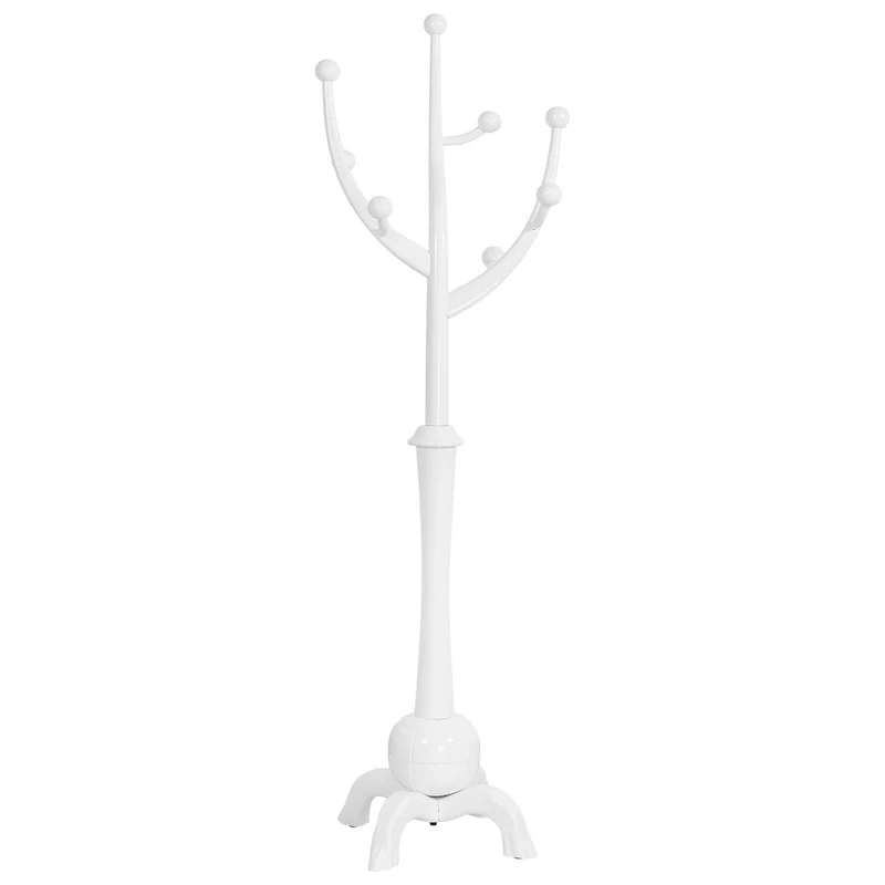 Rubberwood Freestanding Coat Rack with 8 Hooks - 24.5W x 70.87H