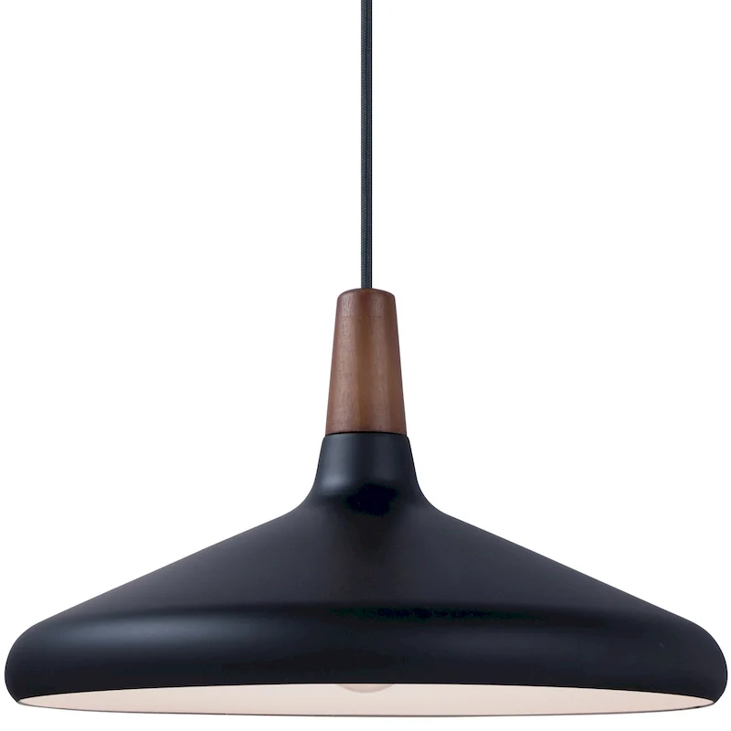 Maxim Nordic Single Light 15  Wood / Aluminum Pendant