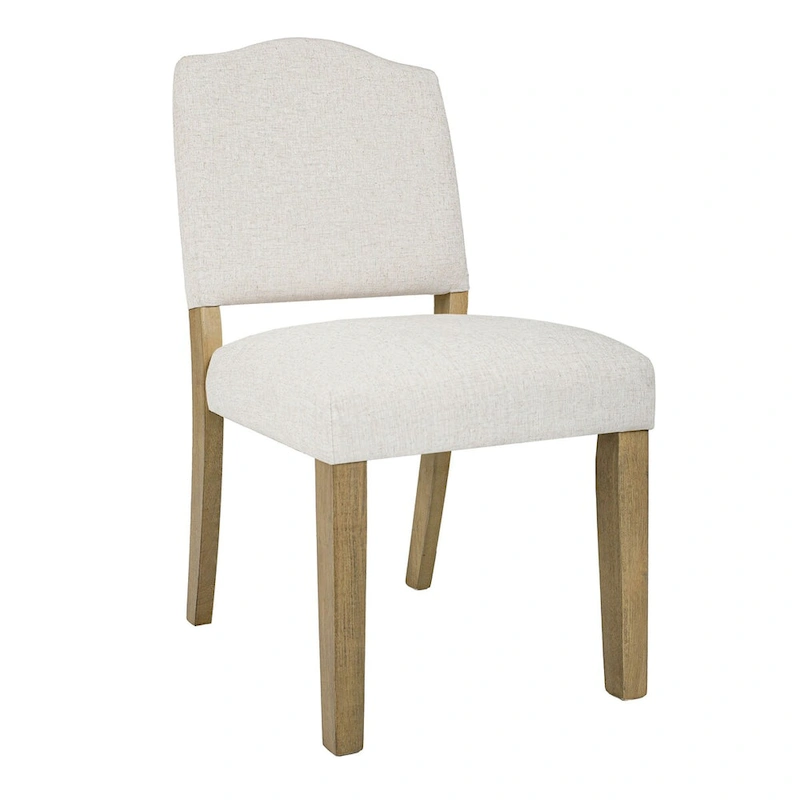 HomePop Open Back Upholstered Dining Chair - Cream Textured Woven (Single Pack)