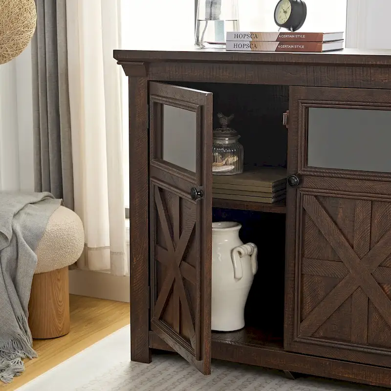 2 Doors Large Buffet Sideboard Dresser,Bar Wine Bar Storage Cabinet for Dining Room