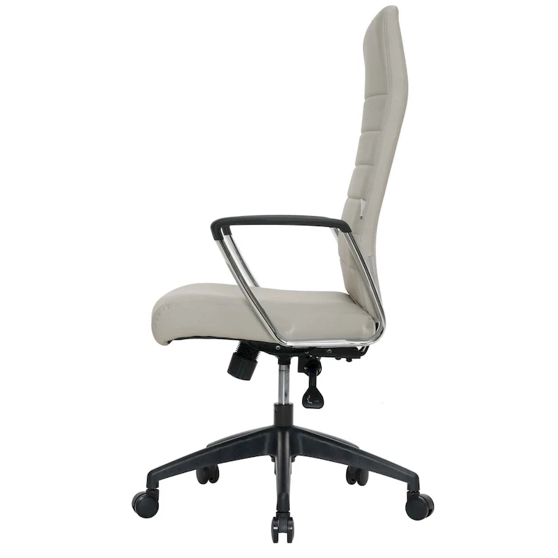 LeisureMod Hilton Modern High Back Leather Conference Office Chair