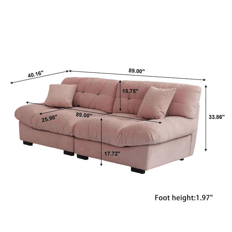 89 Tufted Sofa Cloud Shaped Couch