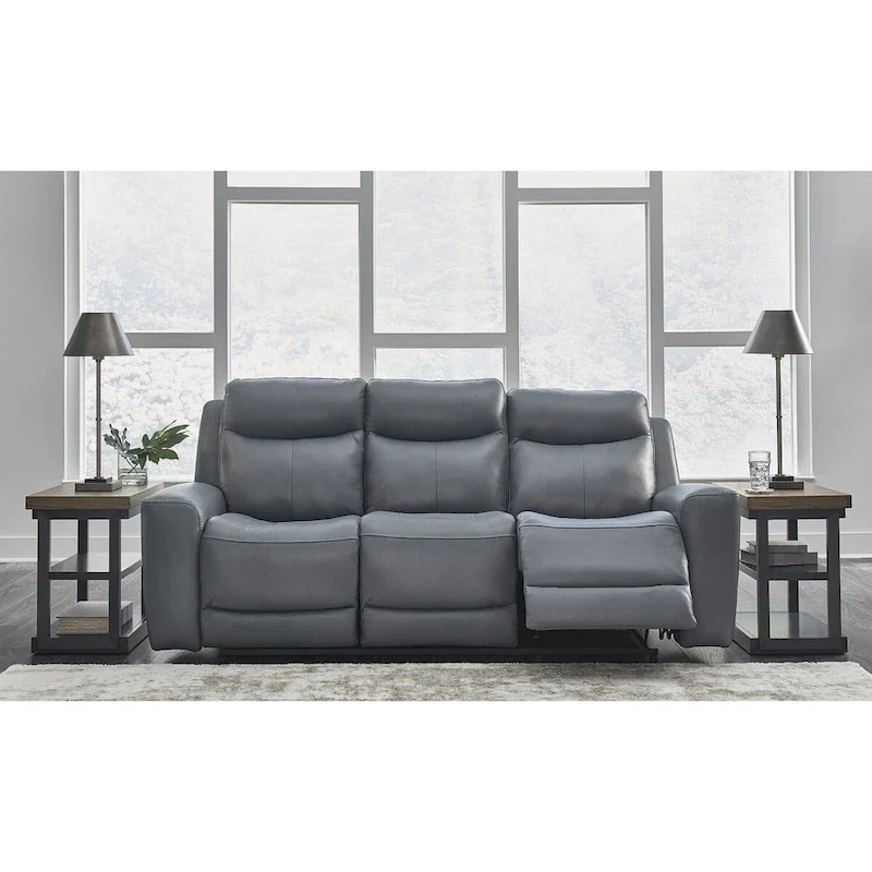 Steel Power Reclining Sofa - 89W x 42D x 43H