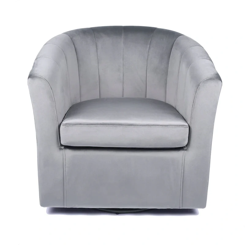 Carson Carrington Junsele Velvet Upholstery Swivel Accent Club Chair