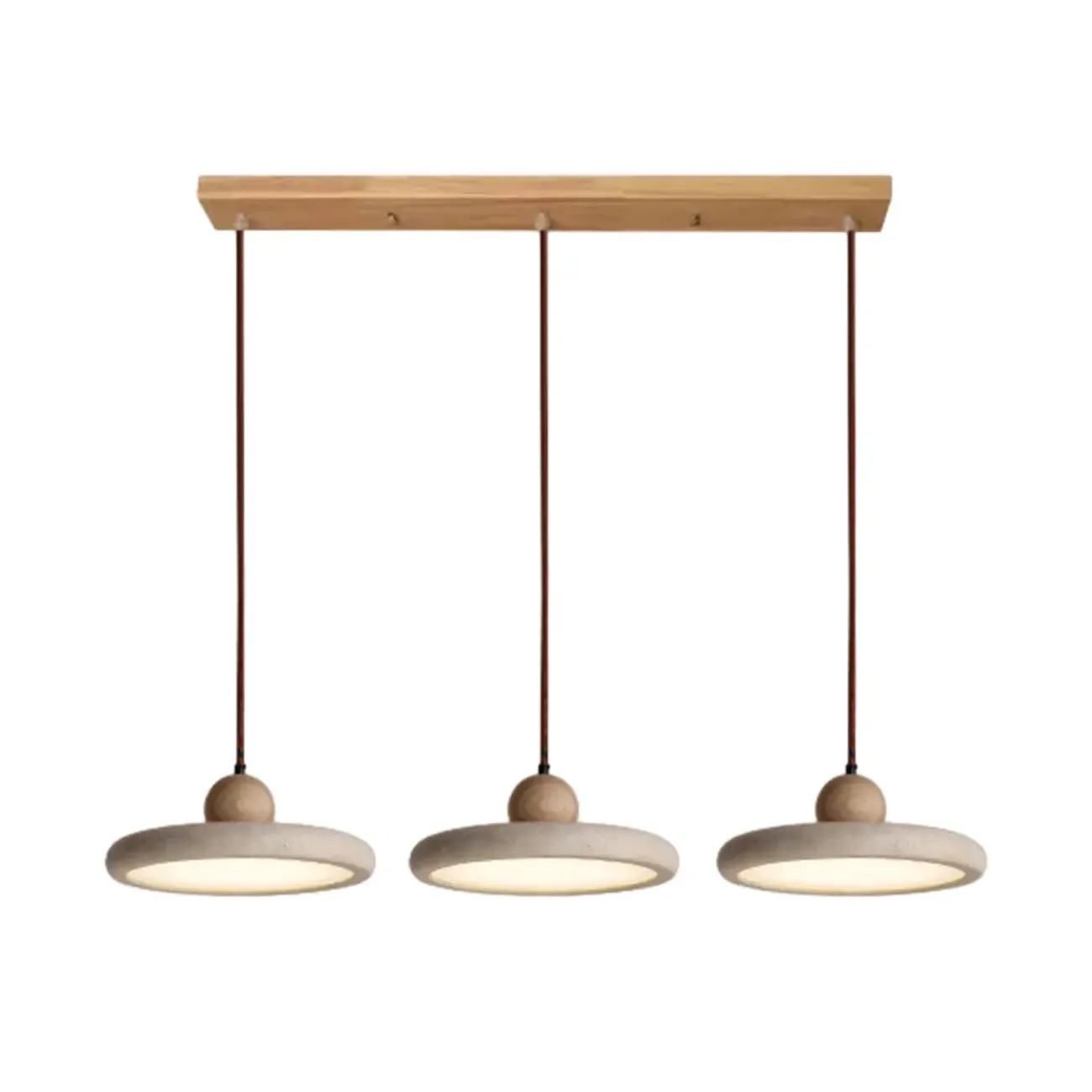 Modern Beige Stone Adjustable Pendant Light