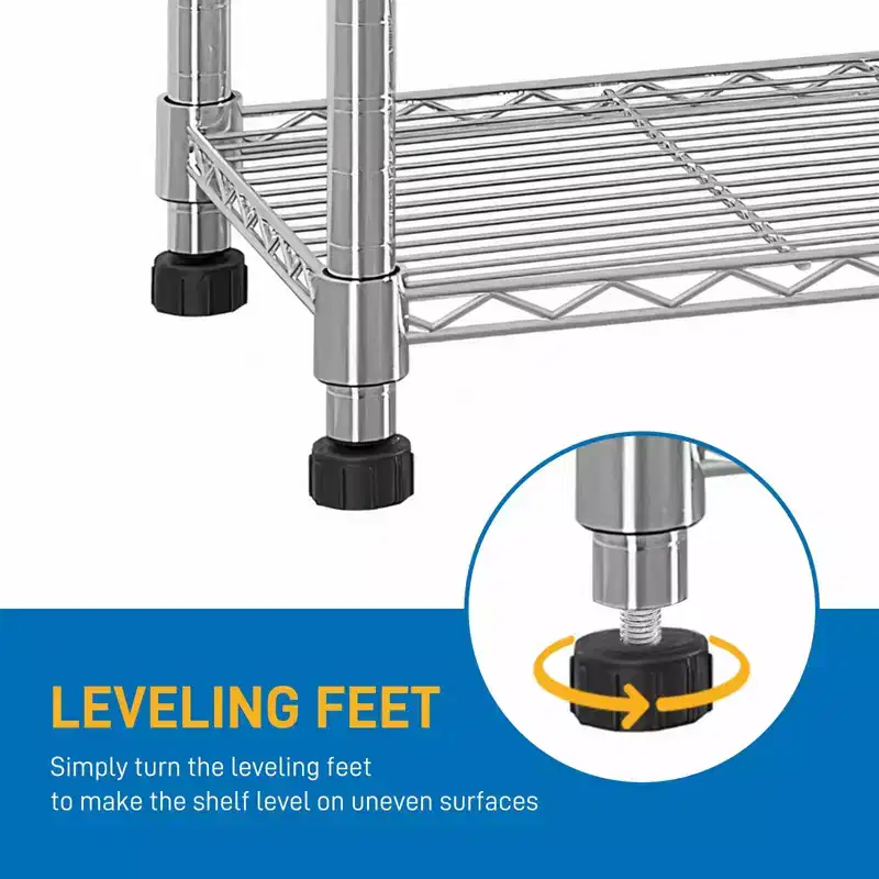 8-Tier Wire Shelving Unit Adjustable Steel Wire Rack