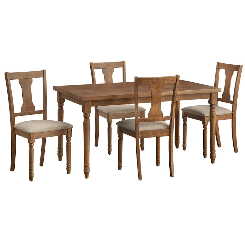 Simple Living 5-piece Burntwood Dining Set