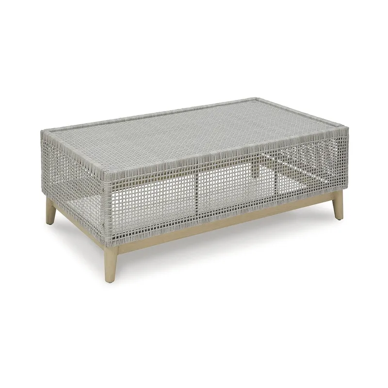 Signature Design by Ashley Seton Creek Gray Outdoor Coffee Table - 49.88  W x 28  D x 18  H