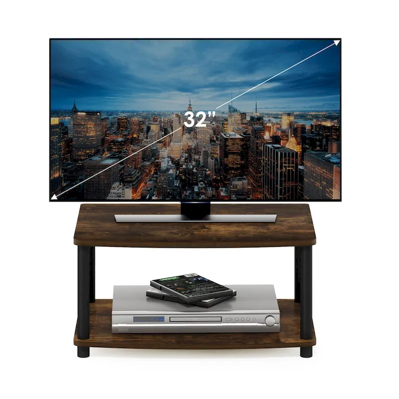 Furinno Turn-N-Tube No Tools 2-Tier Elevated TV Stands